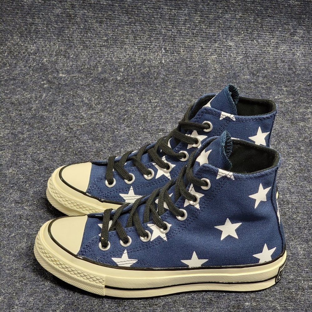 Converse Women's Chuck 70 Hi Archive Print Canvas 163409C Navy/White/Egret Sze 5 - Picture 5 of 10